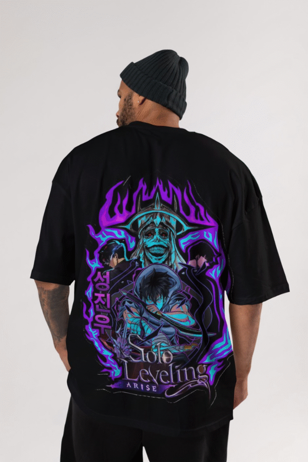 Solo Leveling - Sung Jin Woo Oversized Anime T-Shirt - Image 5